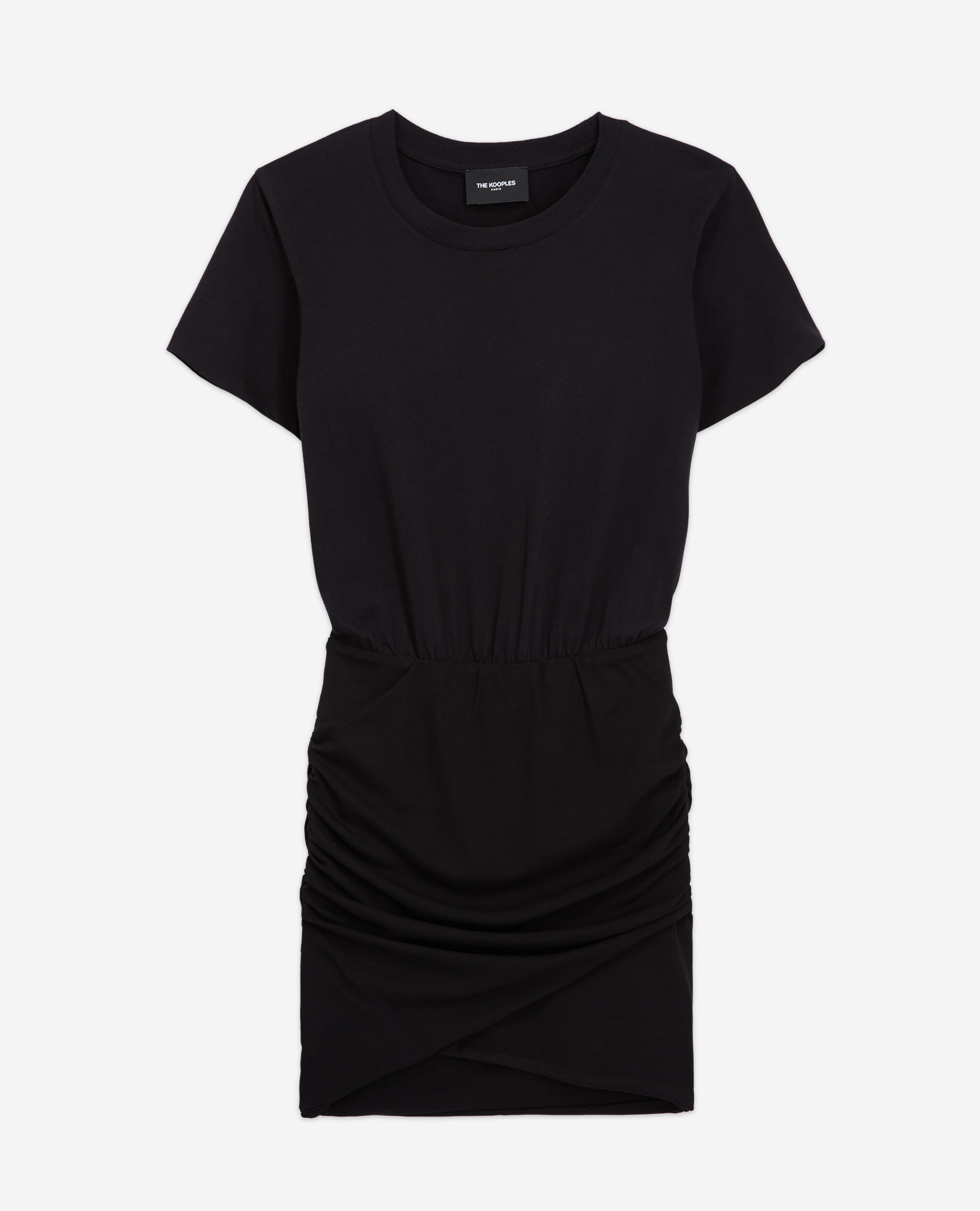 Short black cotton dress, BLACK, hi-res image number null