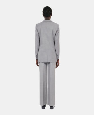 The Kooples F BEIGE MELANGE taupe wool suit jacket