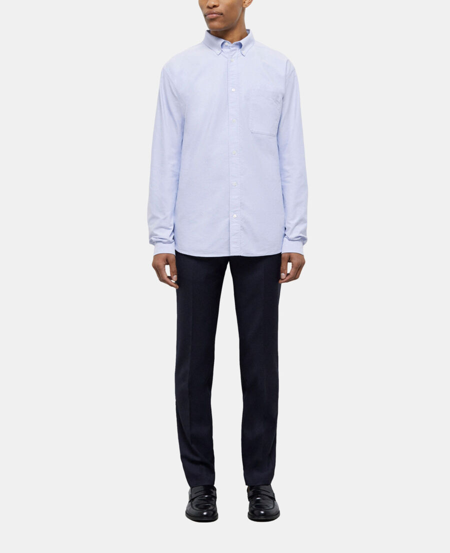 The Kooples HERREN LIGHT BLUE blaues baumwollhemd