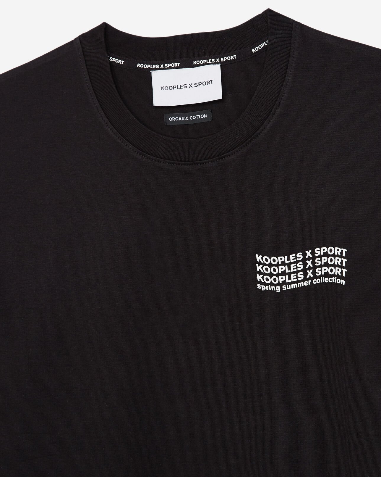 The Kooples MEN BLACK black cotton t-shirt with logo trio