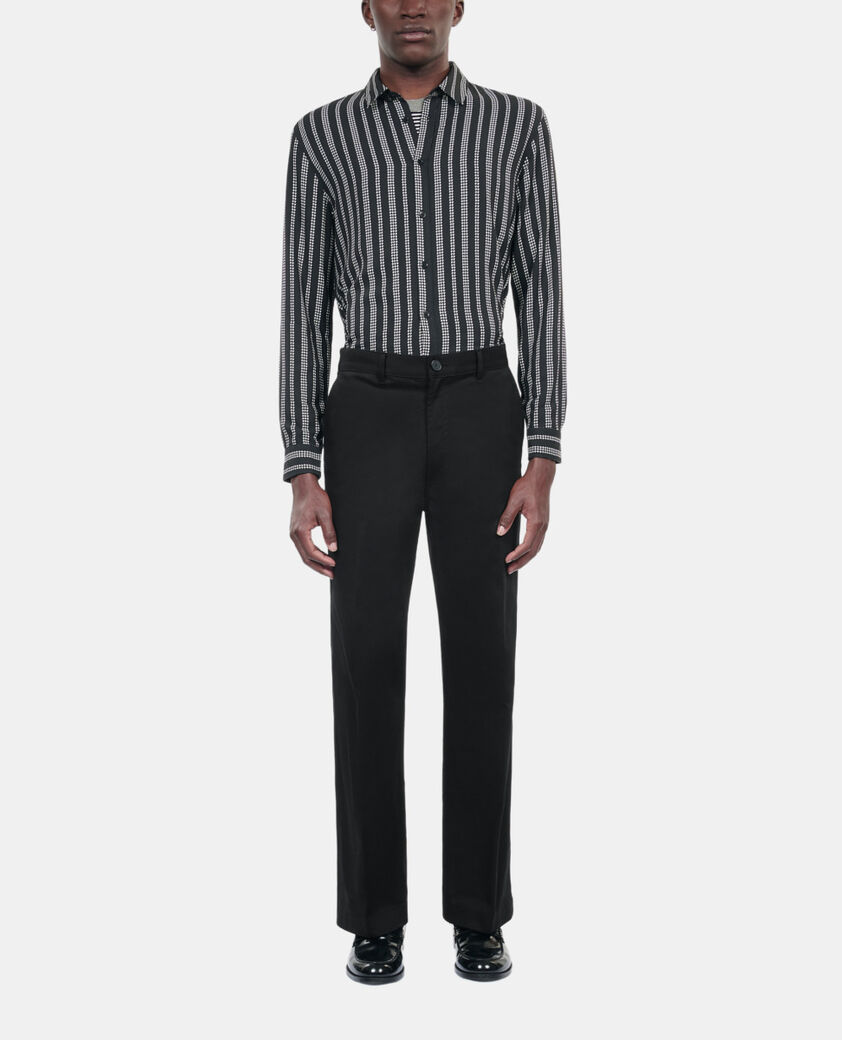 The Kooples MEN BLACK black cotton trousers