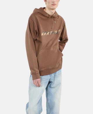 The Kooples HOMME BROWN sweatshirt &agrave; capuche what is marron