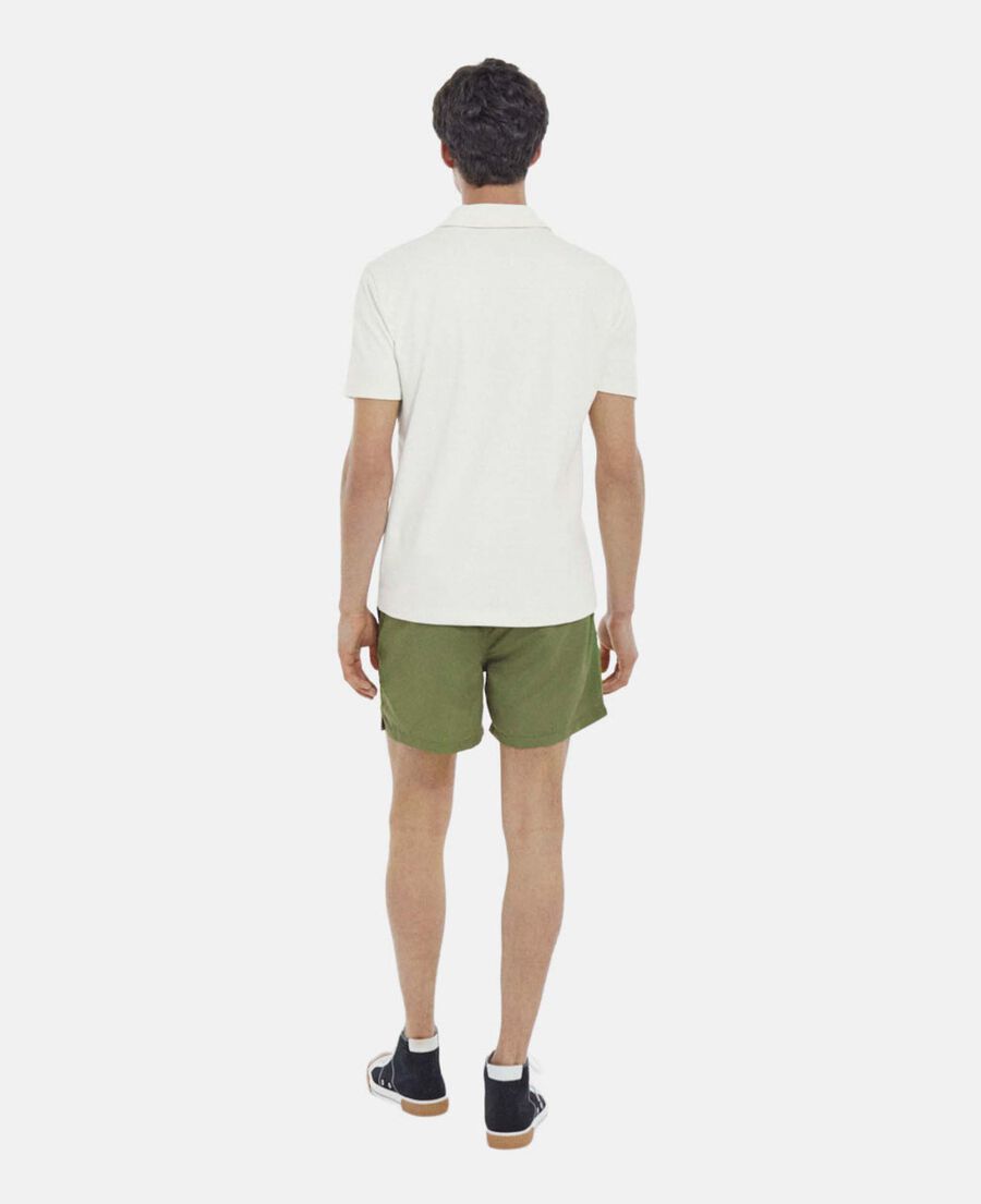 khaki swim shorts with small the kooples logo