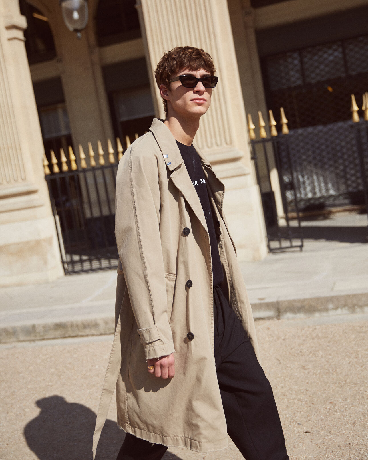 The Kooples HOMME BEIGE trench oversize beige