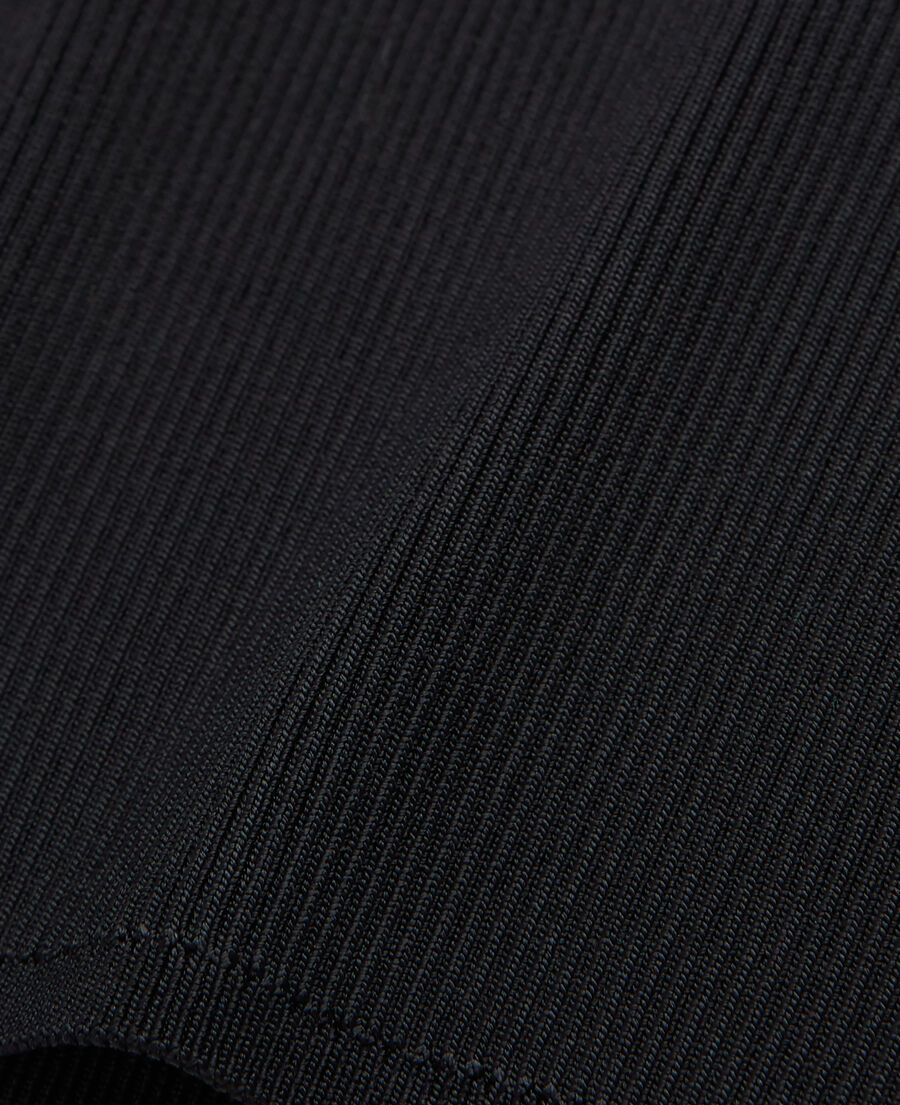 black slim-fit top