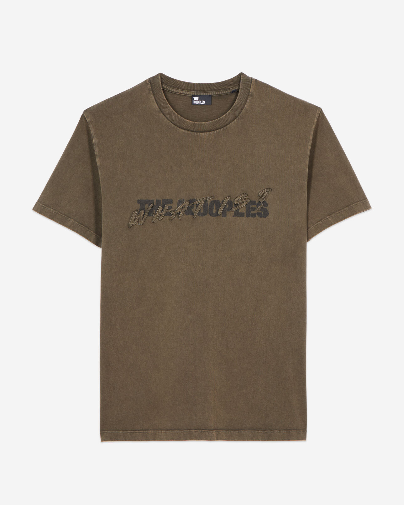 The Kooples MEN KAKI khaki what t-shirt