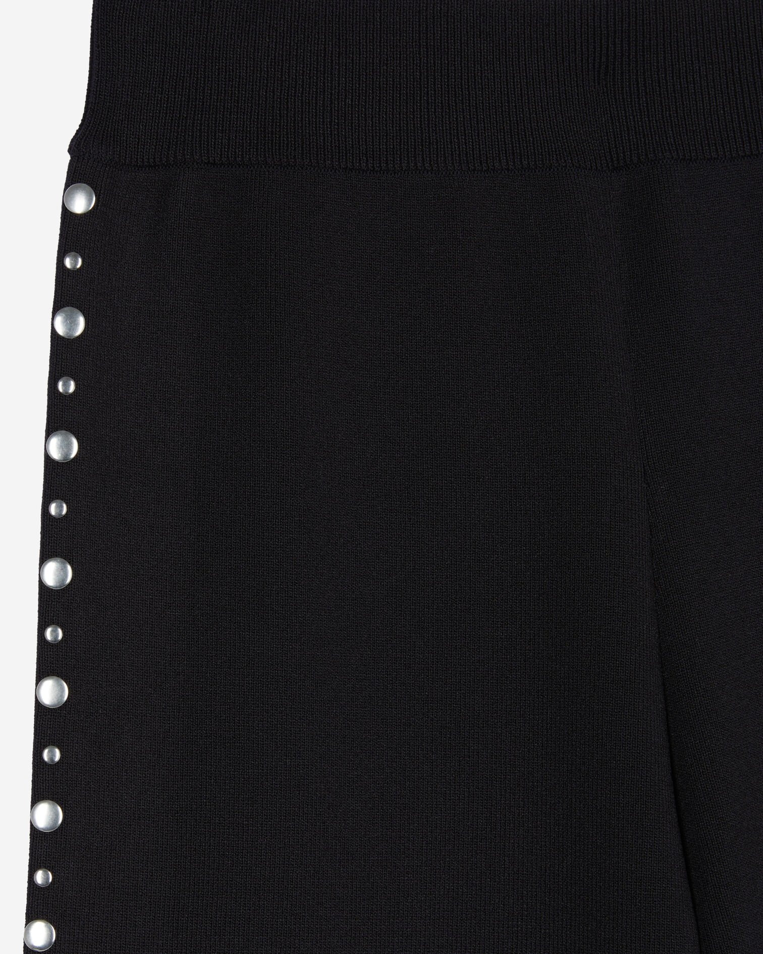 Black knitted pants with studs, BLACK, hi-res image number null