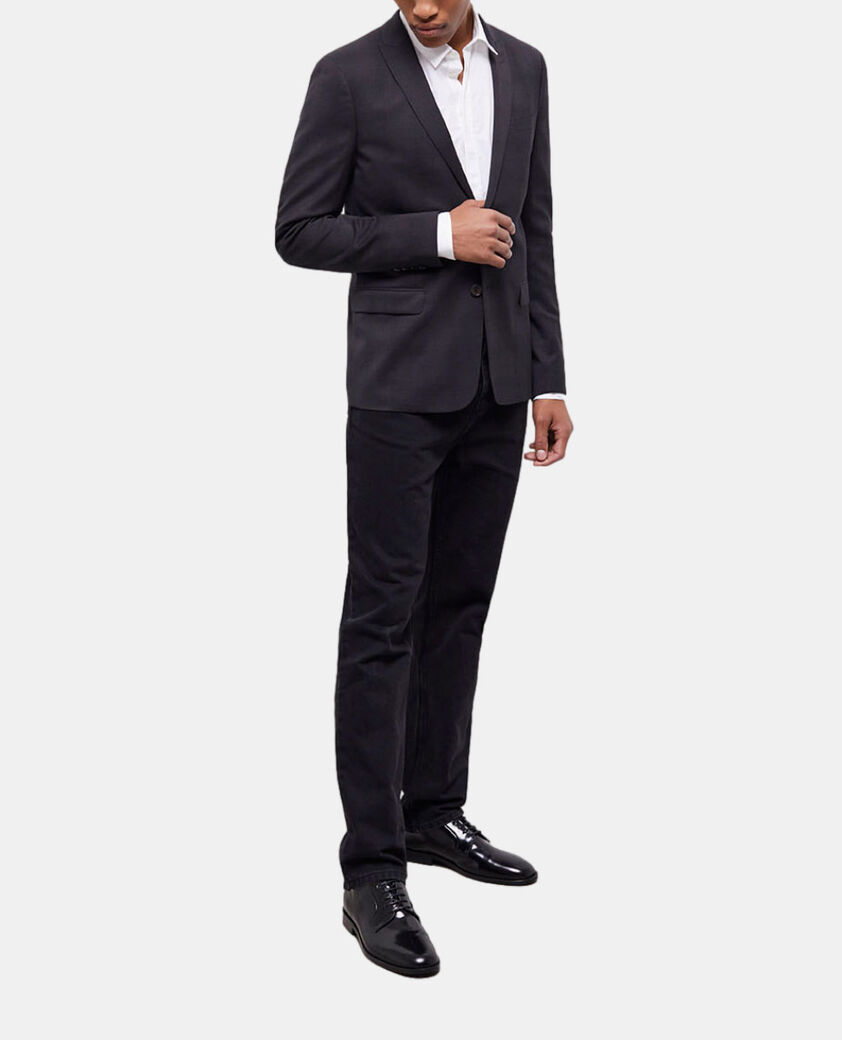 The Kooples MEN BLACK black suit jacket with motifs