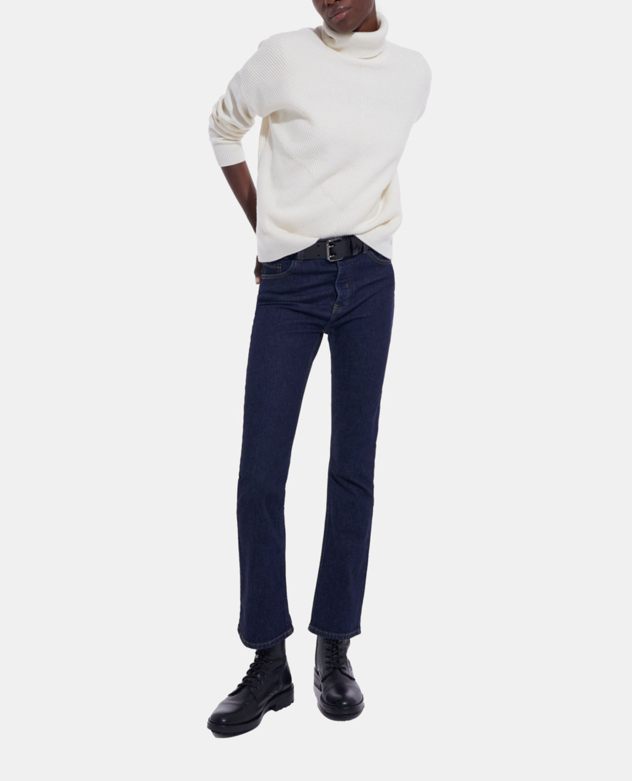 White wool sweater, WHITE, hi-res image number null