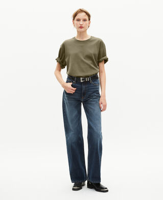 The Kooples HERREN KAKI unisex-t-shirt in schlichtem khaki-look