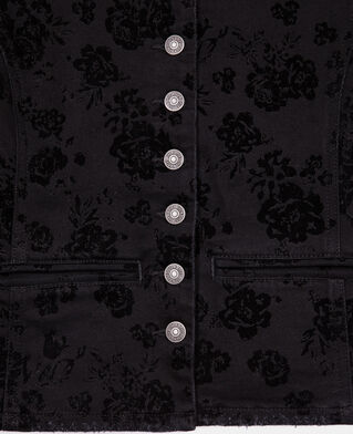 The Kooples DAMEN BLACK schwarze jeansjacke