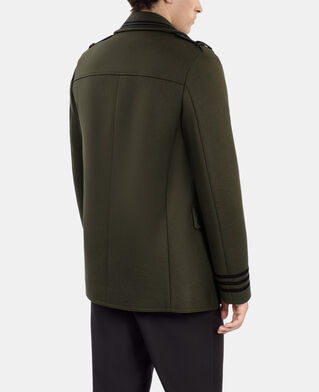 The Kooples MEN KAKI khaki officer-style pea coat