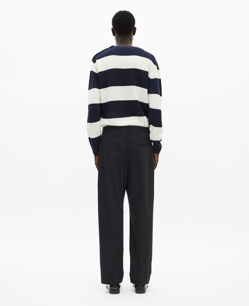 The Kooples HOMME BLACK pantalon à pinces noir
