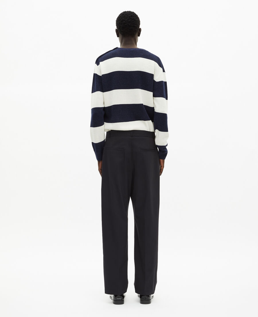 The Kooples HOMME BLACK pantalon à pinces noir
