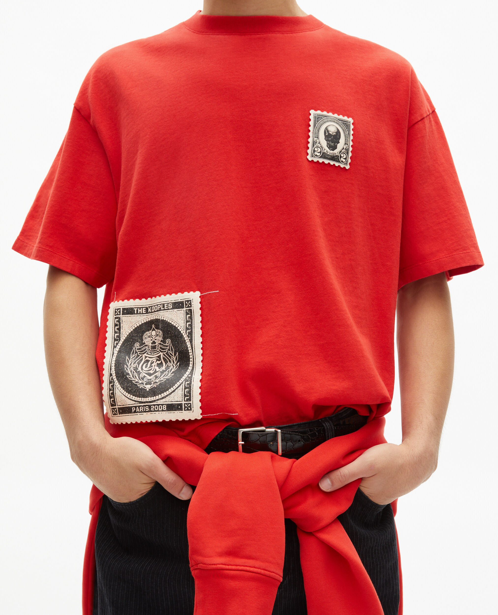 Camiseta parches roja, RED, hi-res image number null