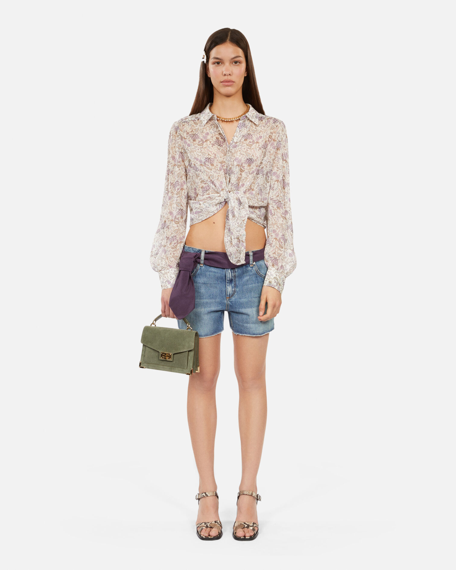 Blue denim shorts, MEDIUM BLUE, hi-res image number null
