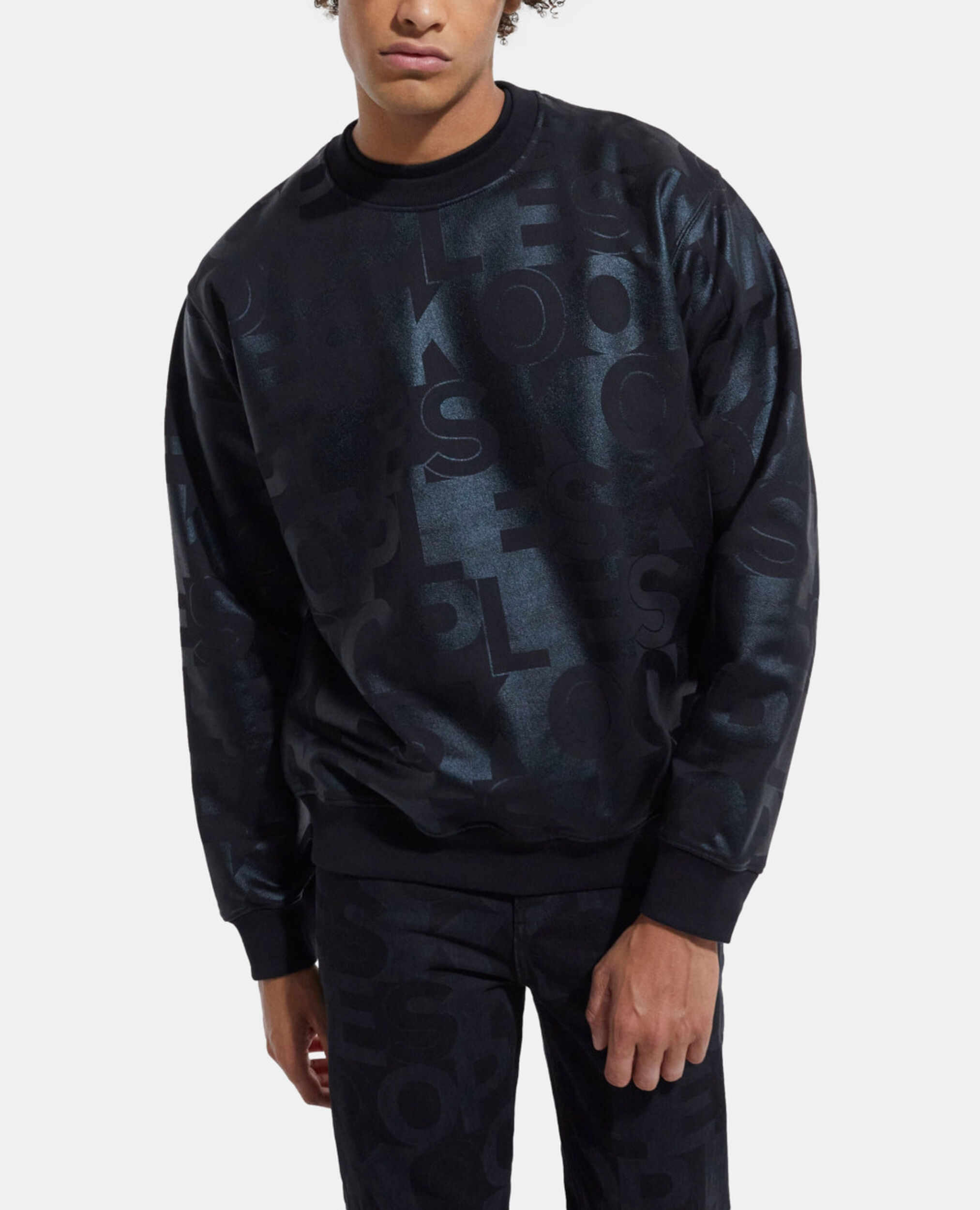 The Kooples logo sweatshirt, BLACK, hi-res image number null