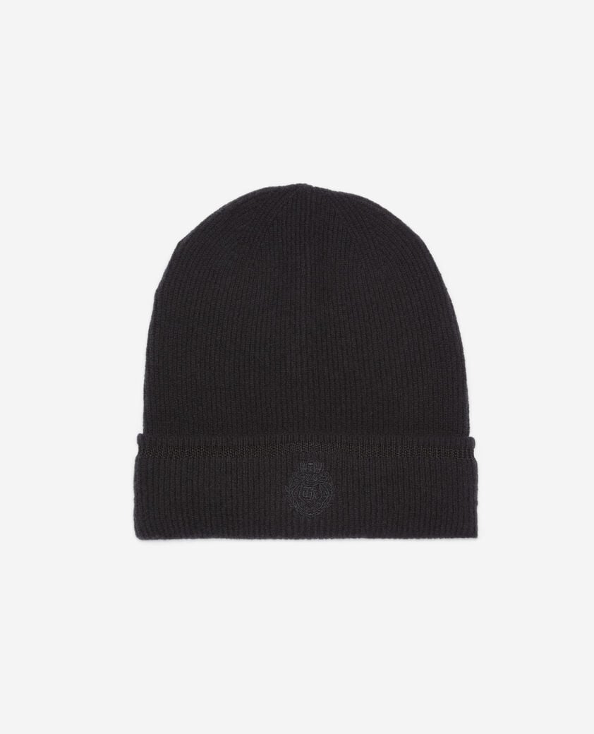 The Kooples UNISEX BLACK mütze aus schwarzem kaschmir