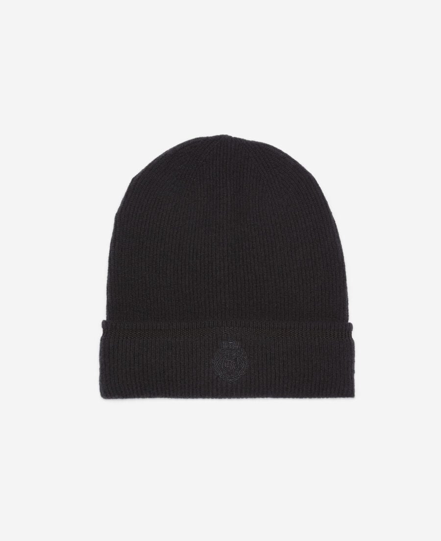 The Kooples MIXTE BLACK bonnet en cachemire noir