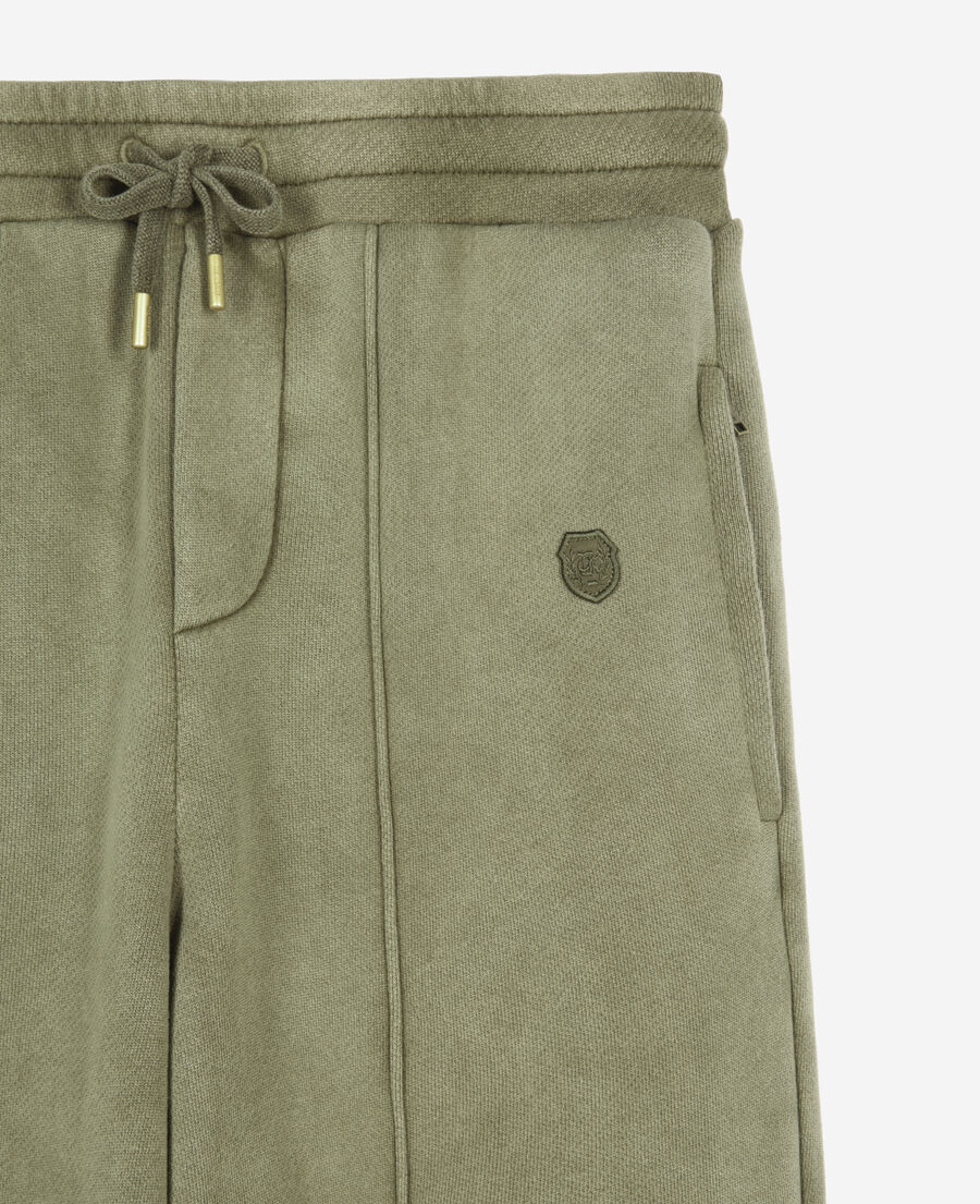 The Kooples HERREN KAKI jogginganzug mit khakifarbenem wappen