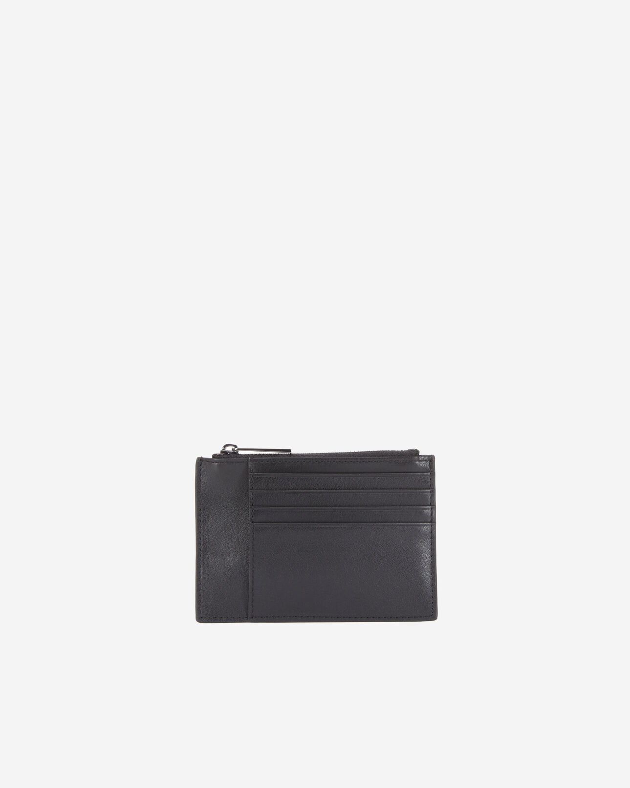 The Kooples HOMME BLACK porte-monnaie en cuir noir avec logo