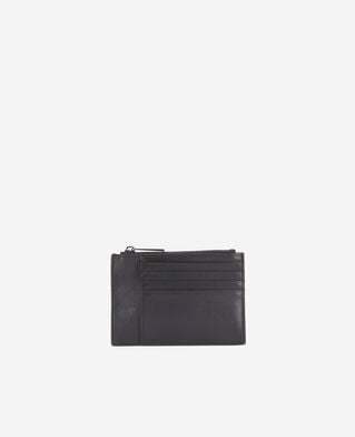 The Kooples MEN BLACK black leather wallet with logo
