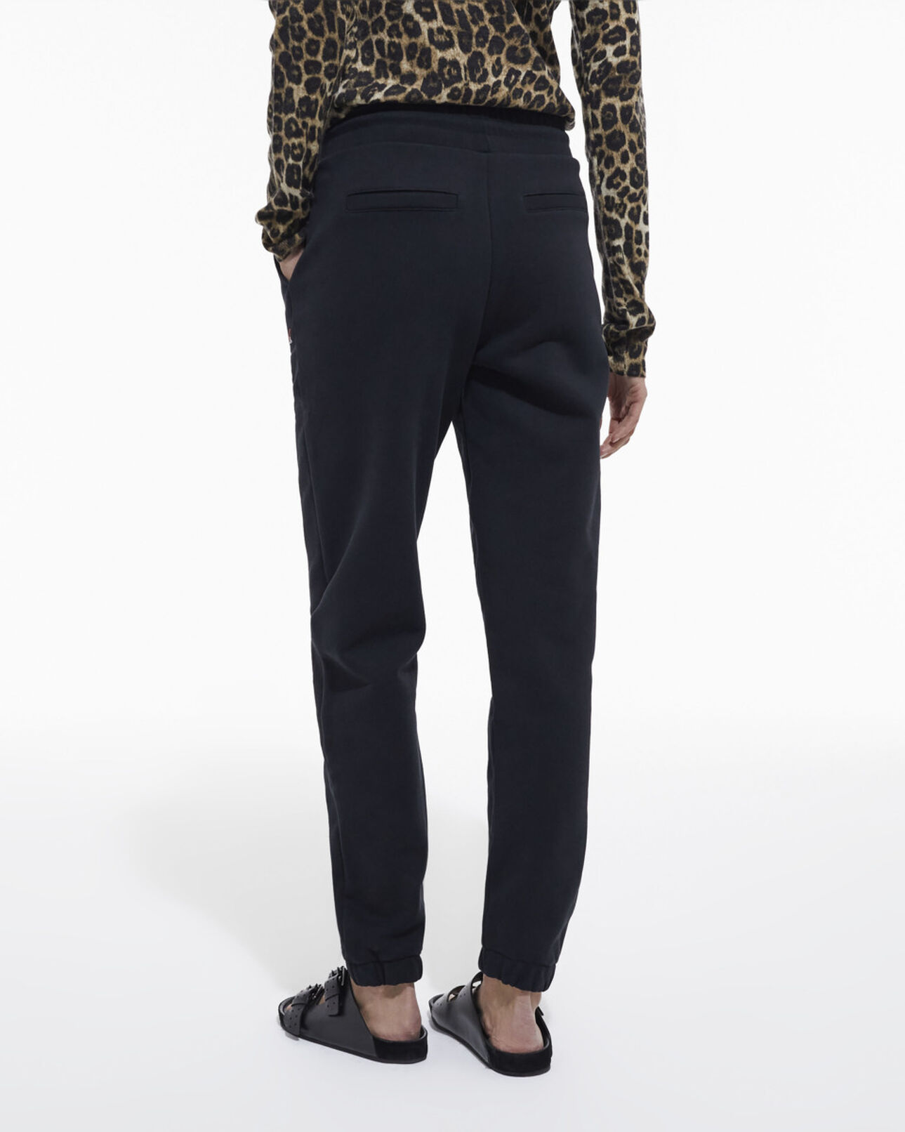 The Kooples FEMME BLACK jogging noir imprimé what is