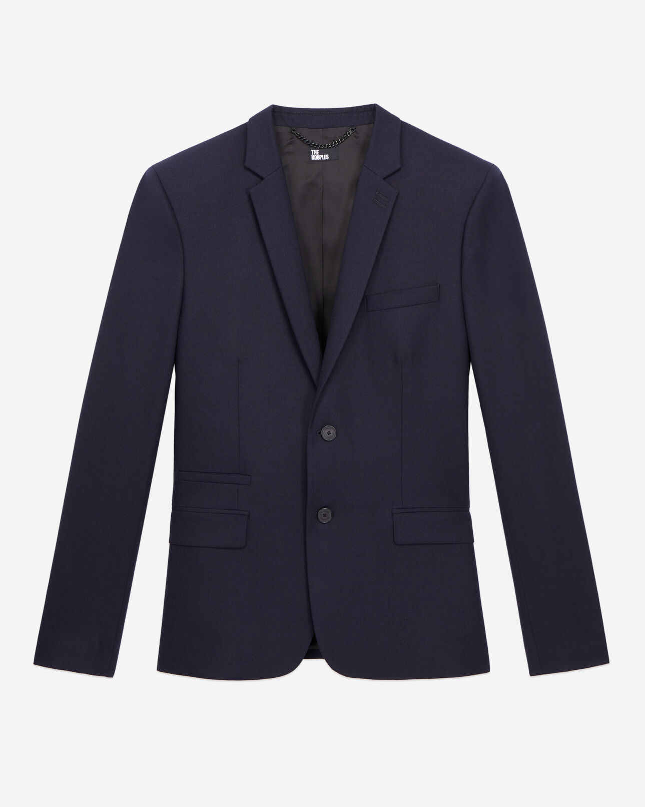 The Kooples HOMME NAVY veste de costume bleu marine en flanelle
