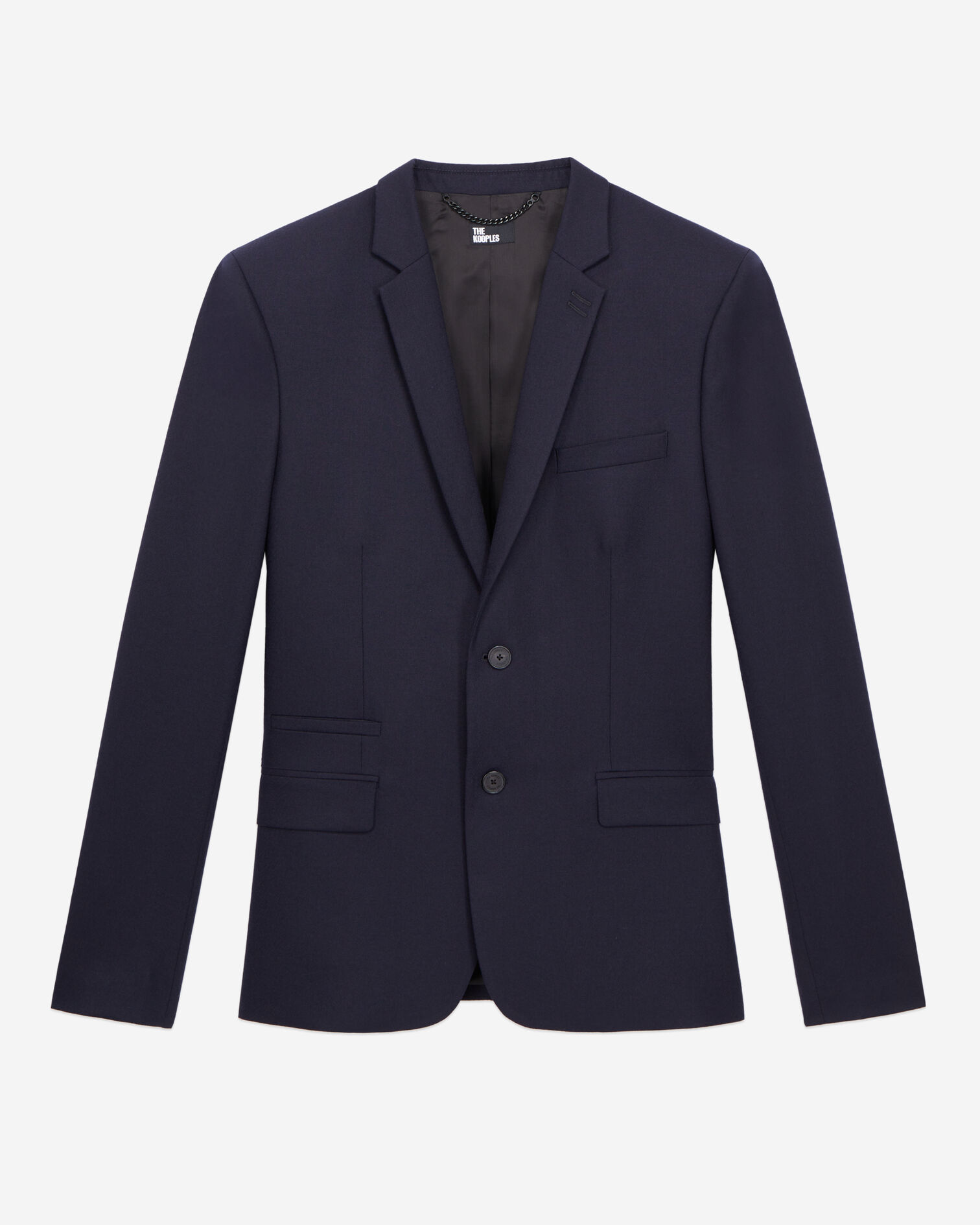 Veste de costume bleu marine en flanelle, NAVY, hi-res image number null
