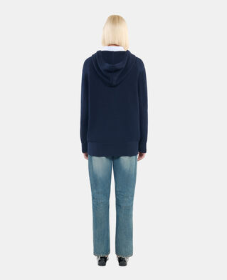 The Kooples WOMEN NAVY navy blue hooded sweater 