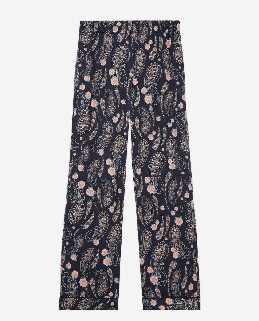 The Kooples FEMME BLACK / PINK pantalon imprimé