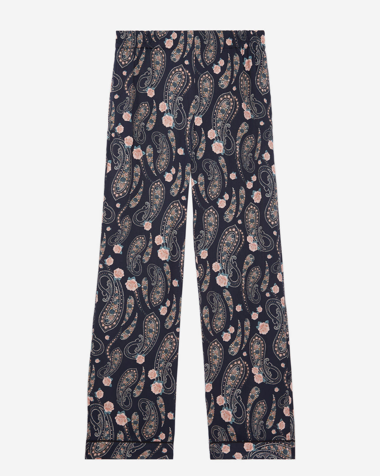 The Kooples WOMEN BLACK / PINK printed trousers