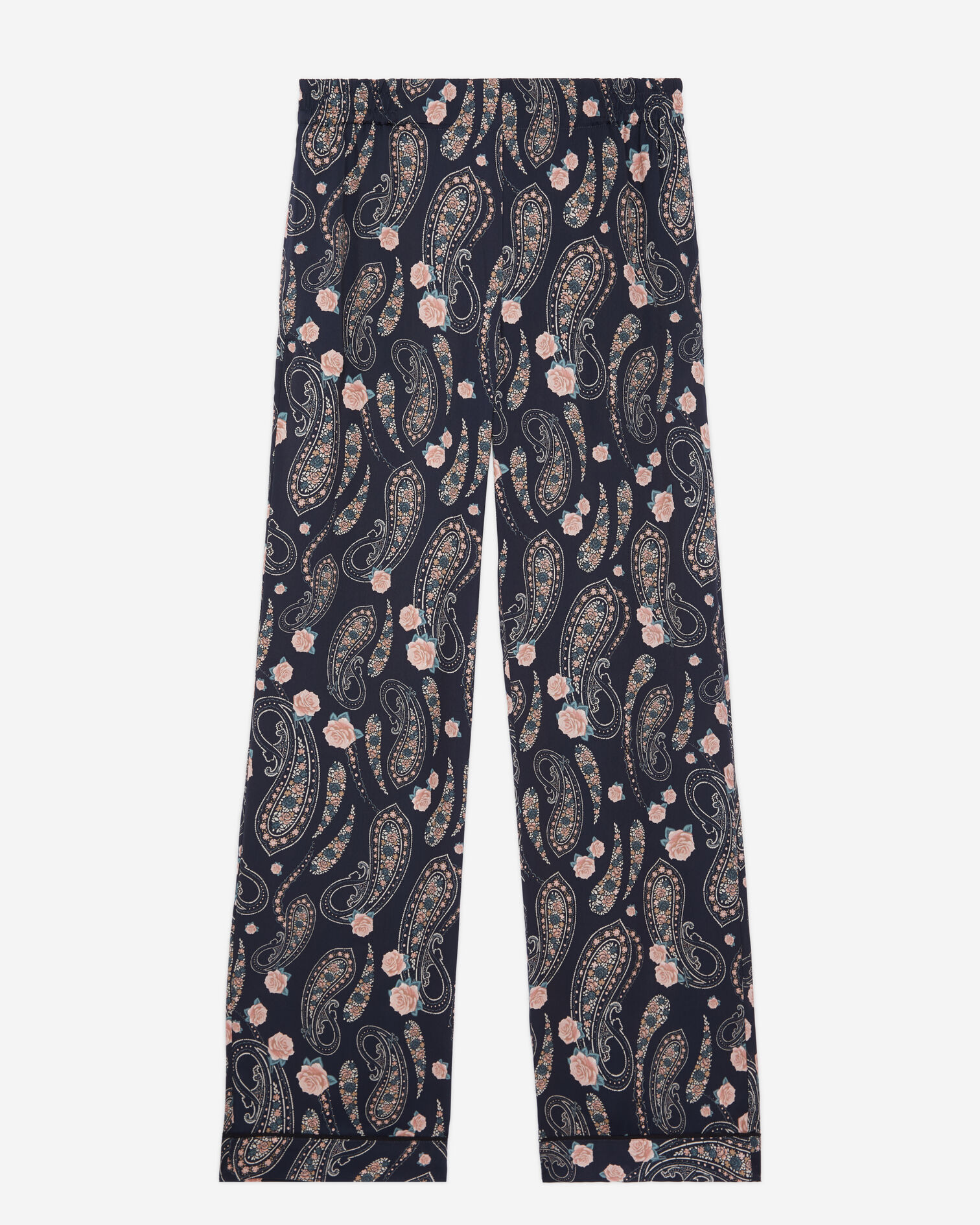 Printed trousers, BLACK / PINK, hi-res image number null