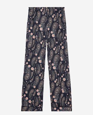 The Kooples F BLACK / PINK printed trousers