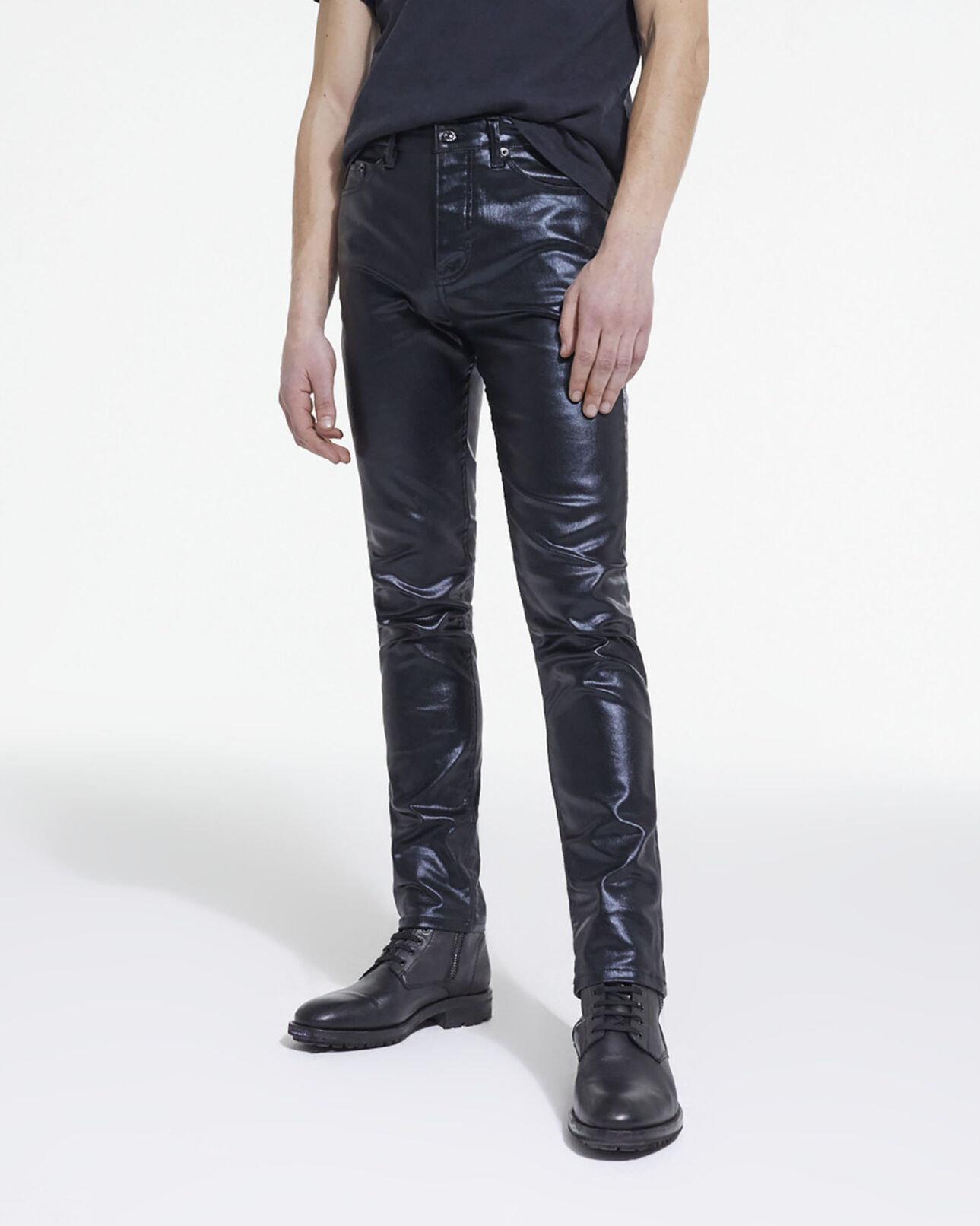 The Kooples MEN BLACK slim black jeans