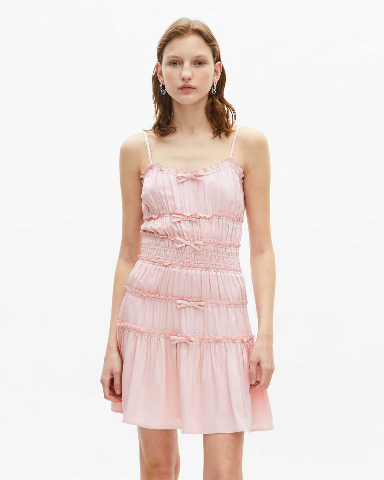 The Kooples WOMEN LILA short dress with lilac bows