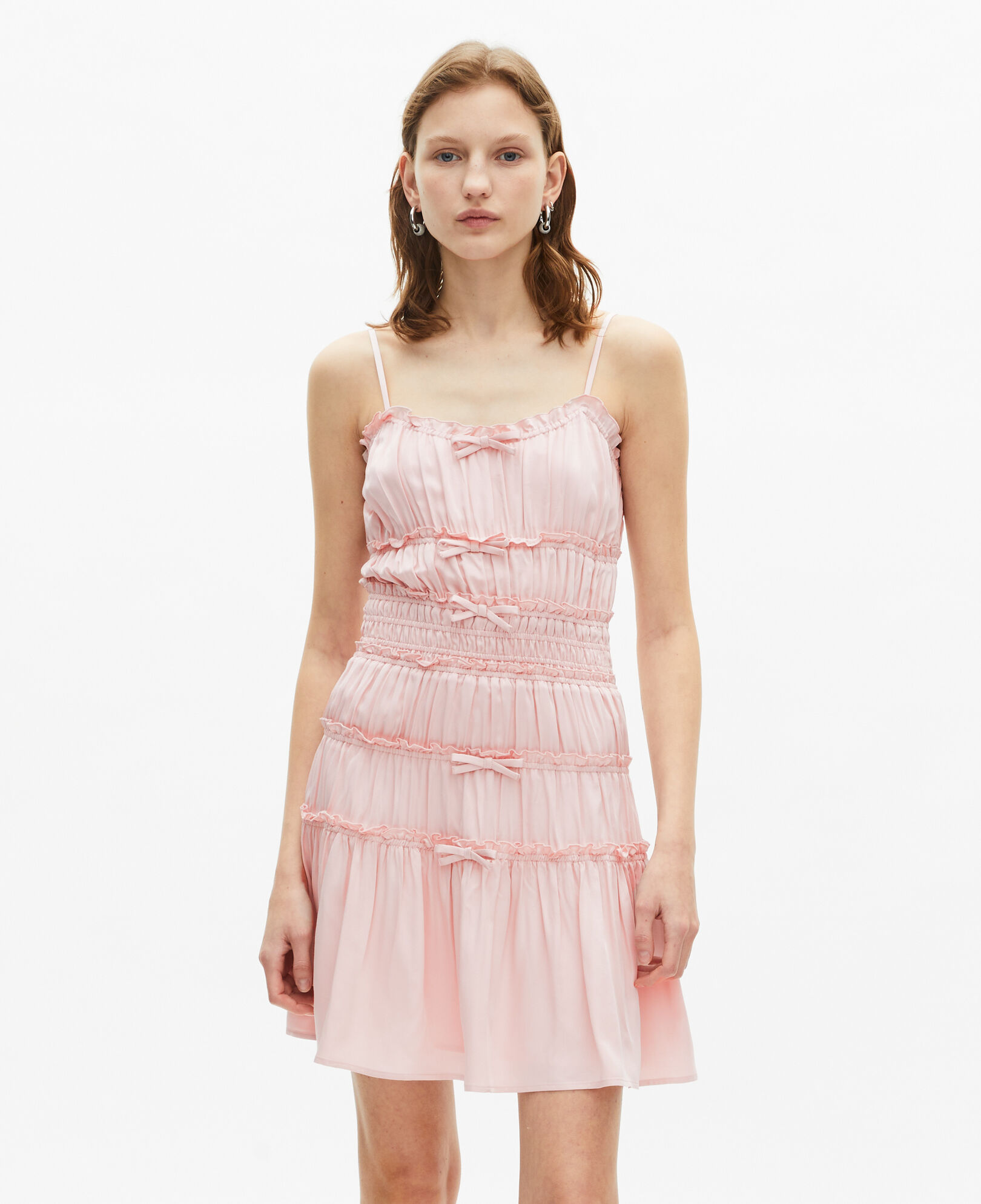 The Kooples WOMEN LILA short dress with lilac bows