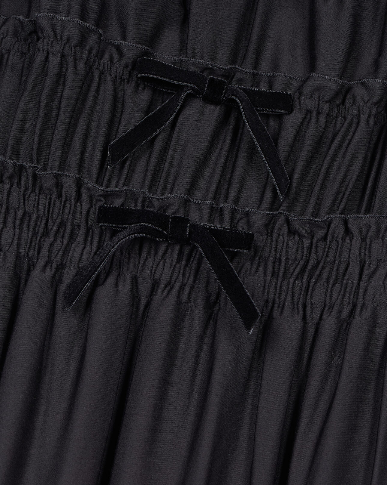 The Kooples WOMEN BLACK long black dress with bows