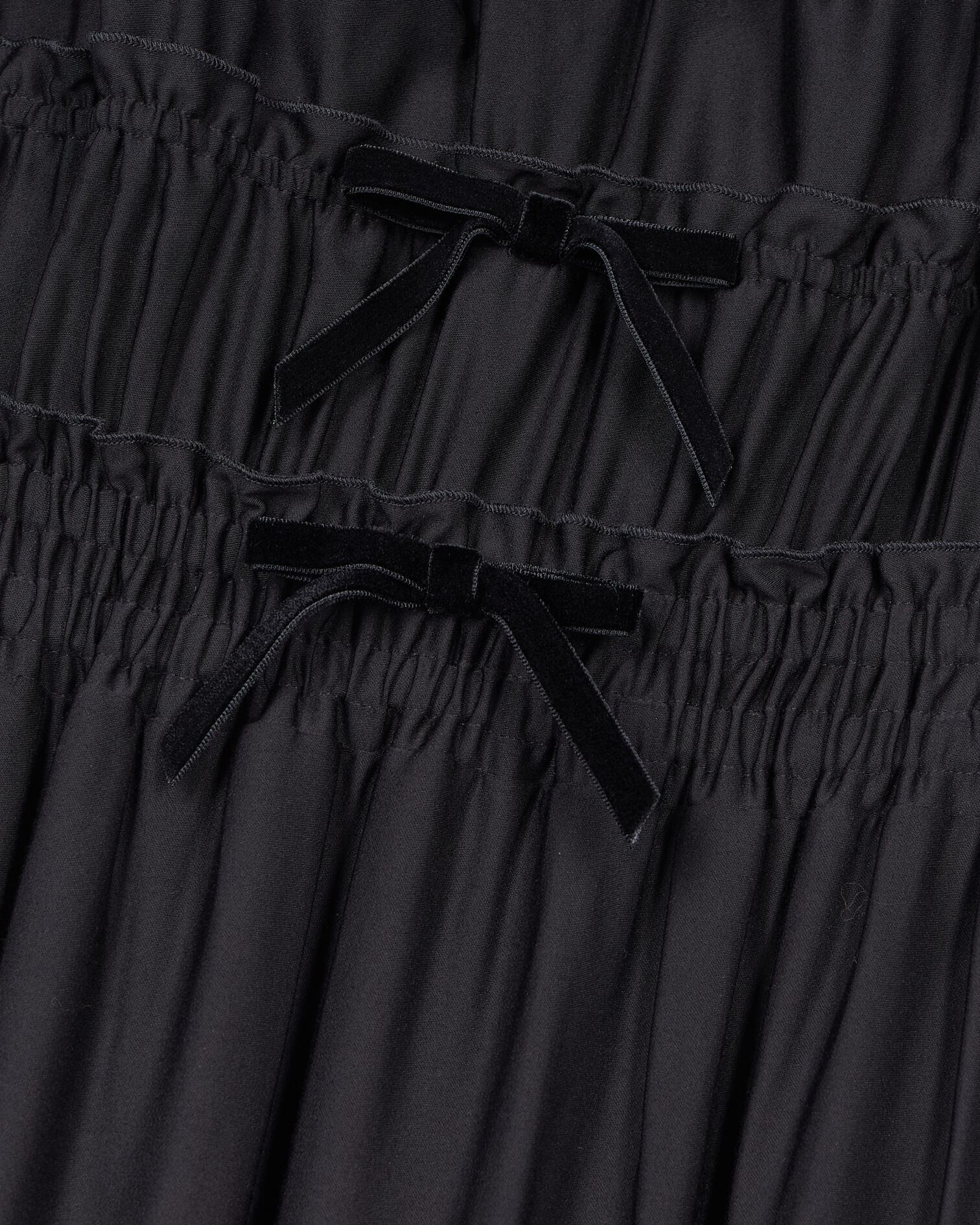 Long black dress with bows, BLACK, hi-res image number null