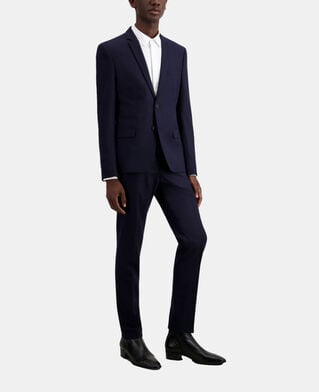 The Kooples HOMME NAVY veste de costume bleu marine en flanelle