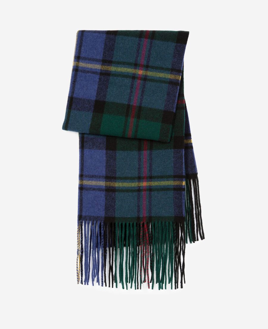 The Kooples M GREEN MULTICO blue and green tartan scarf