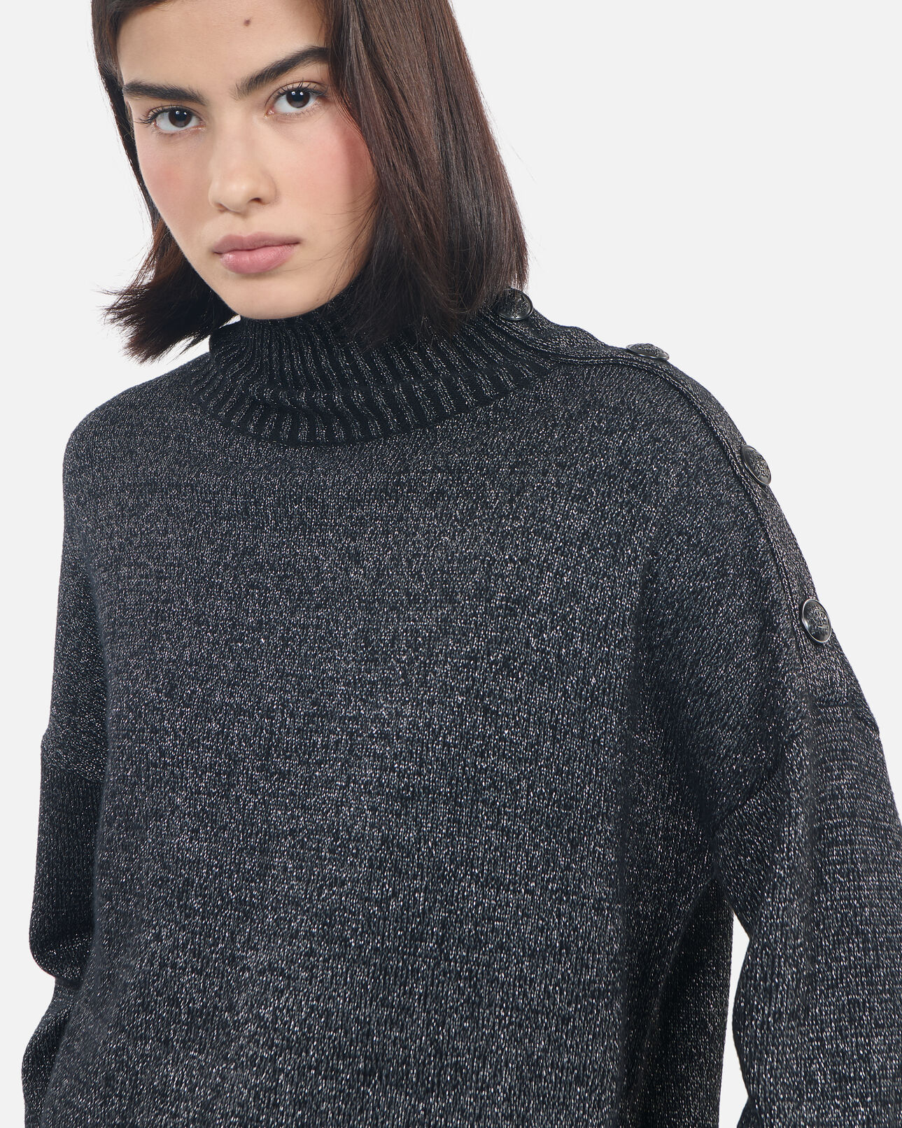 The Kooples MUJER BLACK jersey lana cachemira negro