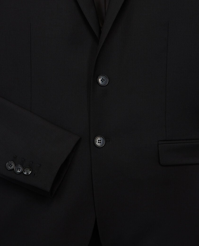 The Kooples HOMME BLACK veste de costume coupe ajustée en laine noire