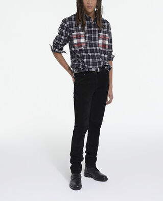 The Kooples HOMME BLACK chemise col classique à carreaux