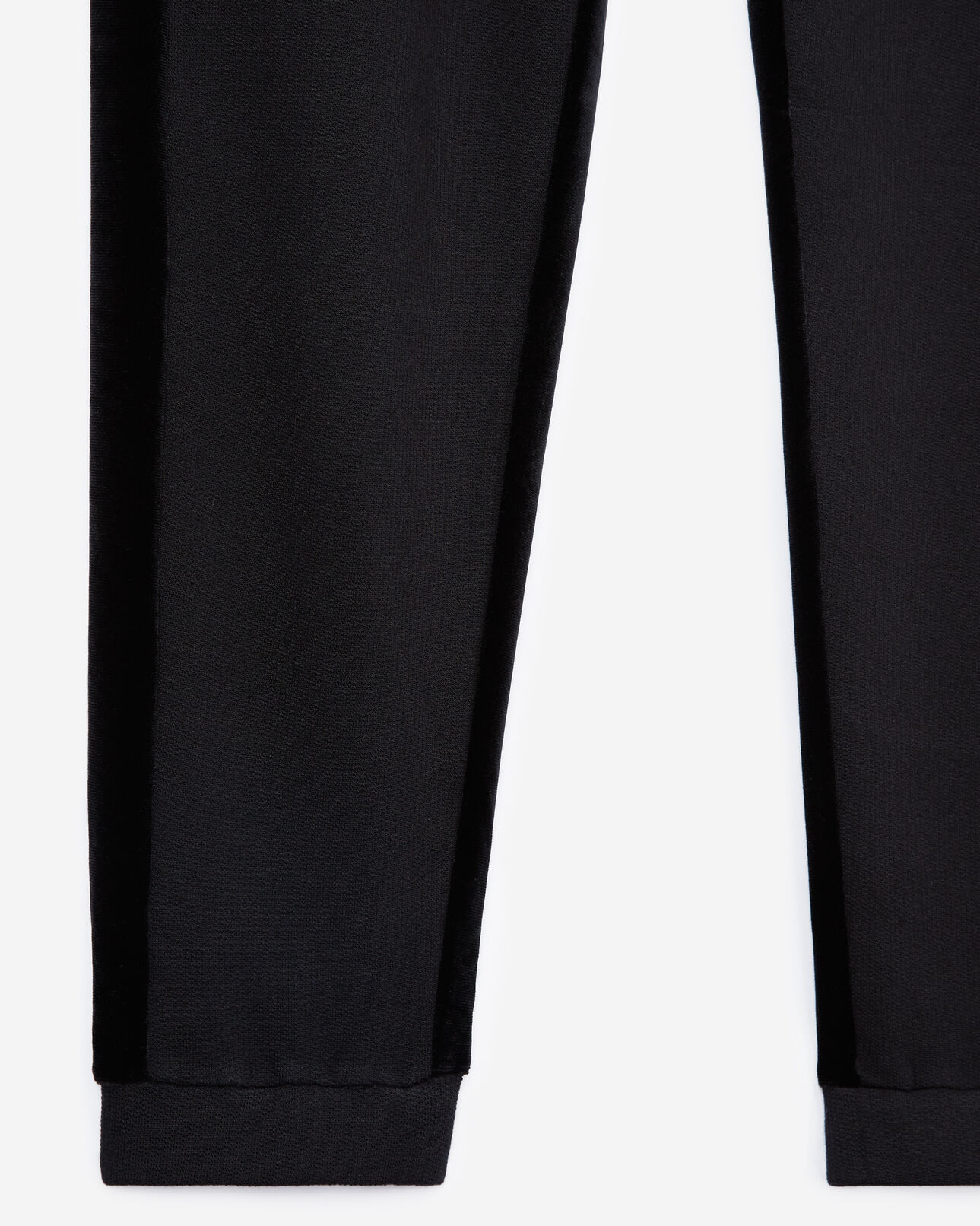 The Kooples WOMEN BLACK black dual-fabric joggers with zip