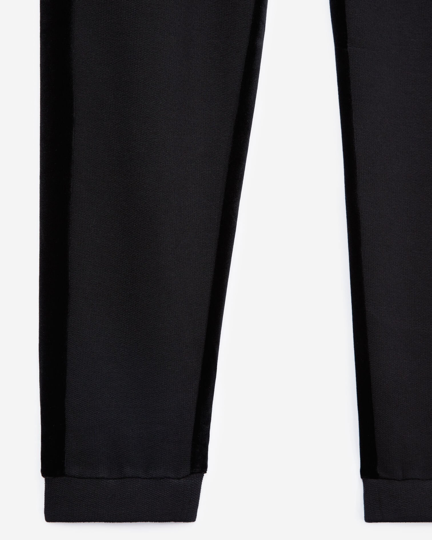 Black dual-fabric joggers with zip, BLACK, hi-res image number null