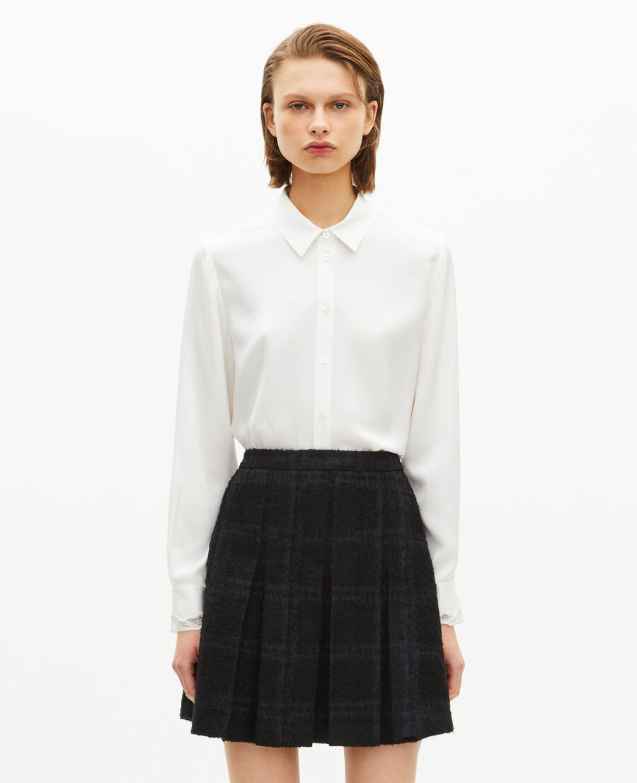 The Kooples F NAVY short navy pleated skirt
