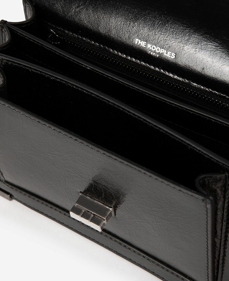 The Kooples WOMEN BLACK emily small bag in black leather