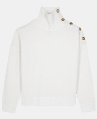 The Kooples FEMME ECRU pull en laine et cachemire écru