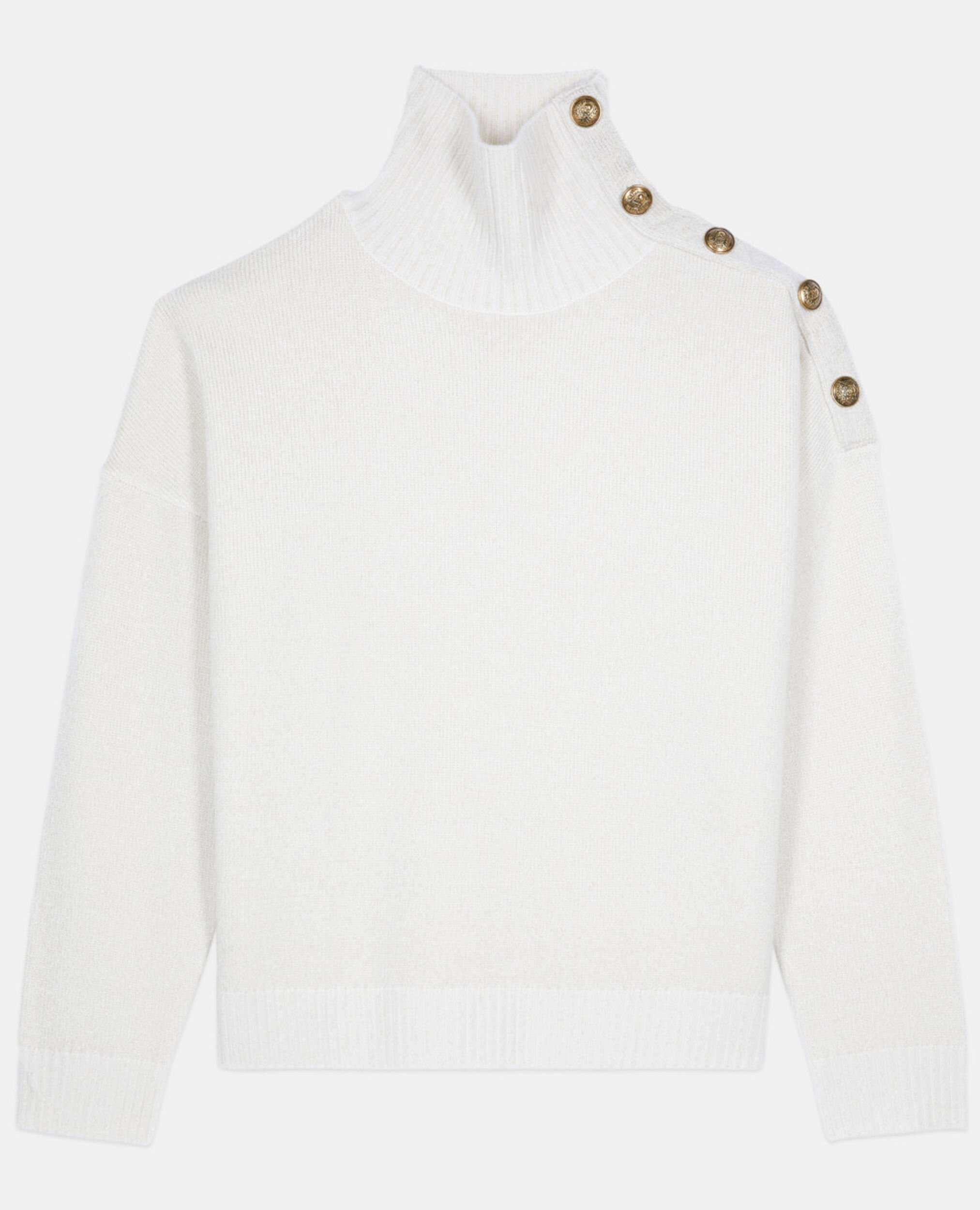 Ecrufarbener Pullover aus Wolle und Kaschmir, ECRU, hi-res image number null
